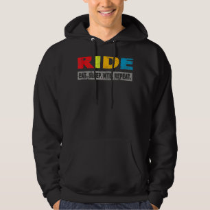 Mountain Bike Eat Sleep Mtb Repeat Downhill Mounta Hoodie