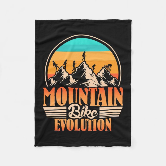 Mountain Bike Evolution Fleece Blanket (Front)