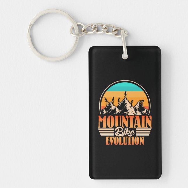 Mountain Bike Evolution Key Ring (Front)