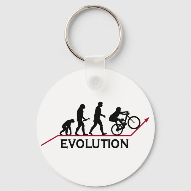 Mountain Bike Evolution Key Ring (Front)