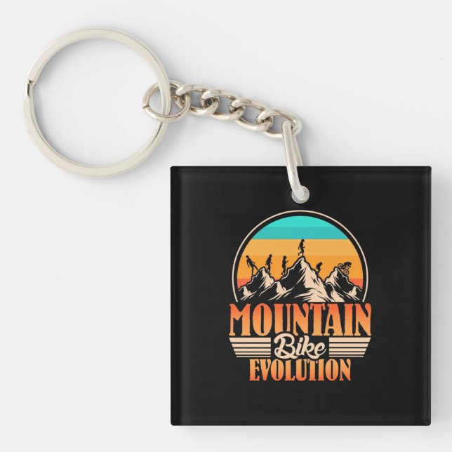Mountain Bike Evolution Key Ring (Front)