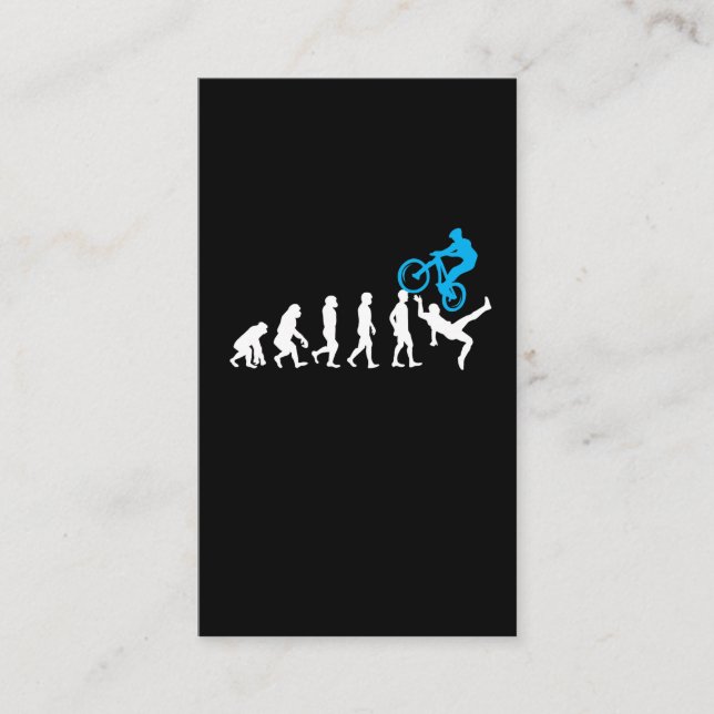 Mountain Bike Evolution MTB  Cyclist Funny Biker Business Card (Front)