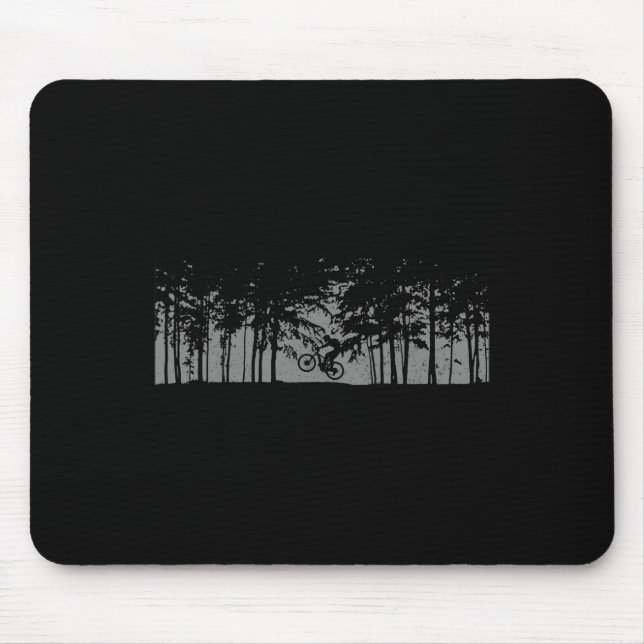 Mountain Bike Forest Mtb Biking Downhill Mountain  Mouse Mat (Front)