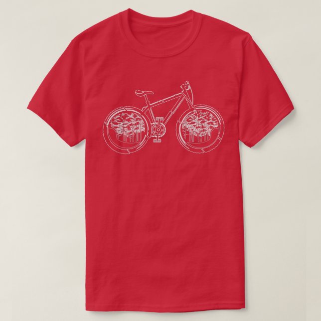 Mountain Bike Forest T-Shirt (Design Front)