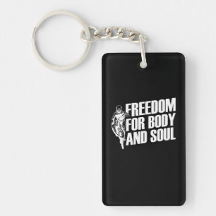 Mountain Bike Freedom For Body And Soul Key Ring