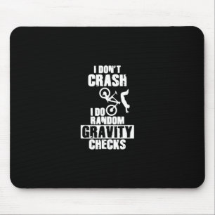 mountain bike funny mtb crash gravity checks mouse mat