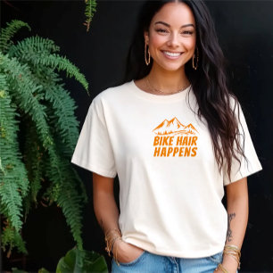 Mountain Bike Girl Irony yellow Tri-Blend Shirt