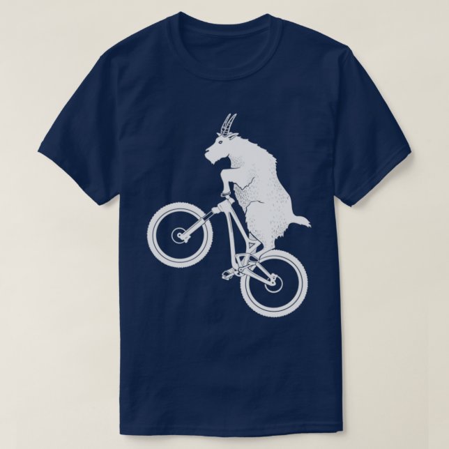 Mountain Bike Goat  T-Shirt (Design Front)
