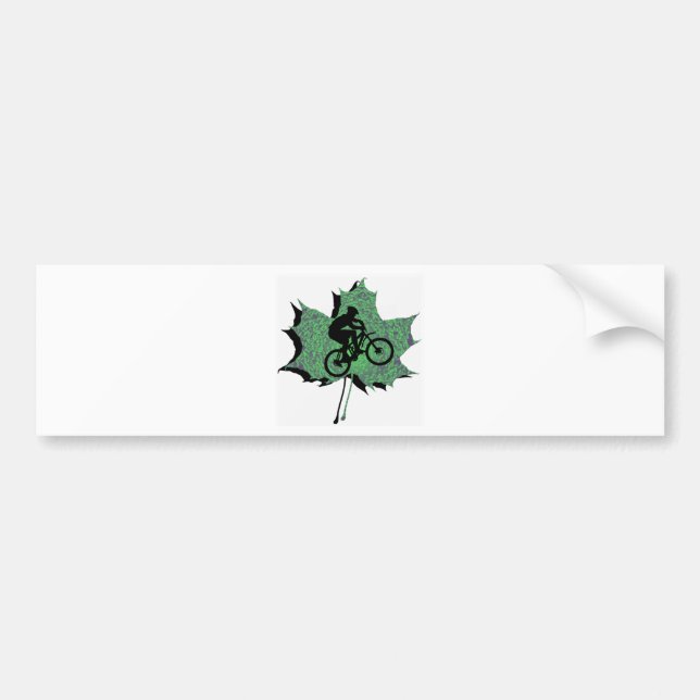 MOUNTAIN BIKE GREENER BUMPER STICKER (Front)