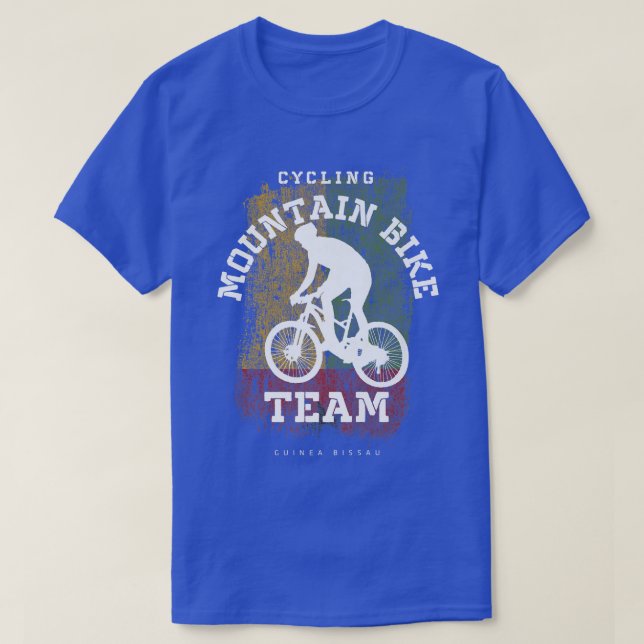 Mountain Bike Guinea Bissau Downhill Biker Biking  T-Shirt (Design Front)