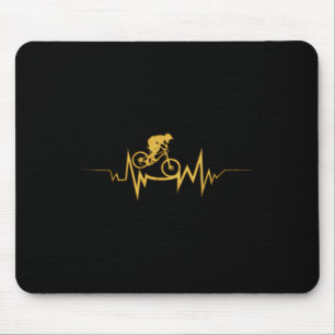 Mountain Bike Heartbeat Cool Quote For Bike Fans Mouse Mat