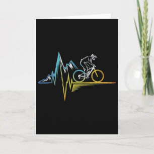 Mountain Bike Heartbeat Funny Biking _2  Card