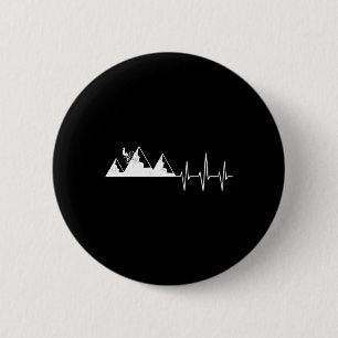 Mountain Bike Heartbeat Outfit Love Cycling Biker 6 Cm Round Badge