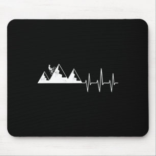 Mountain Bike Heartbeat Outfit Love Cycling Biker Mouse Mat