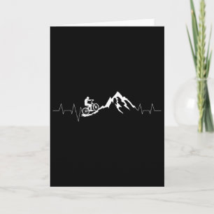 Mountain Bike Heartbeat Shirt Cute Bike Heartbeat Card