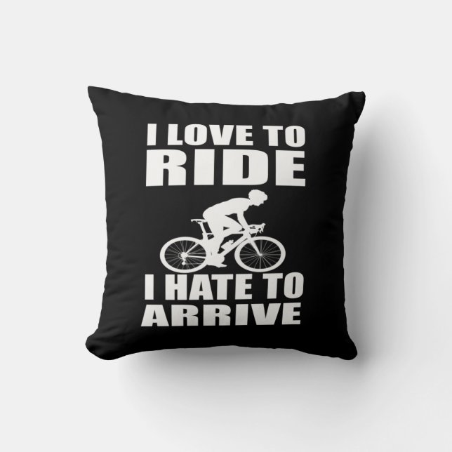 Mountain Bike Humour - Biking Quote - Funny Cyclin Cushion (Front)