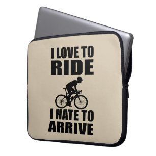 Mountain Bike Humour - Biking Quote - Funny Cyclin Laptop Sleeve
