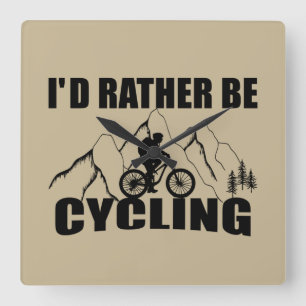 Mountain Bike Humour - Funny Cycling Square Wall Clock