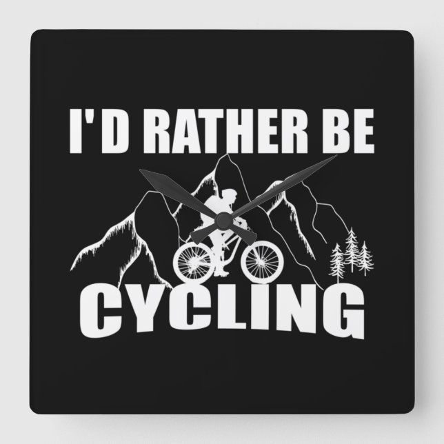 Mountain Bike Humour - Funny Cycling Square Wall Clock (Front)