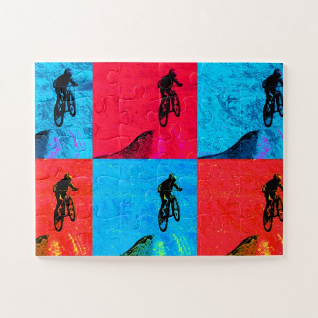Mountain Bike Jump - BMX Rider Jigsaw Puzzle (Horizontal)