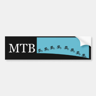 Mountain bike jump bumper sticker