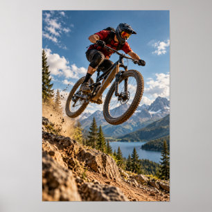 Mountain Bike Jump Wall Art – Alpine Freeride MTB 