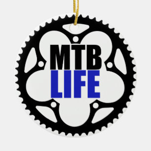 Mountain Bike Life Ceramic Tree Decoration
