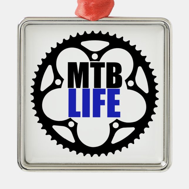 Mountain Bike Life Metal Tree Decoration (Front)
