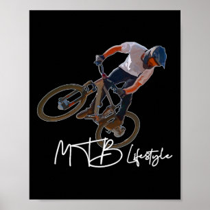 Mountain Bike Lifestyle Mtb Cool Bike  Poster