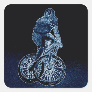 Mountain bike Llandegla mtb bmx Square Sticker
