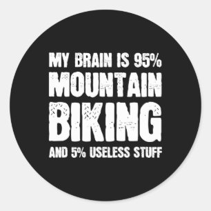 Mountain Bike Lover Mtb Mountain Biking Cycling Bi Classic Round Sticker