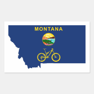 Mountain Bike Montana Rectangular Sticker