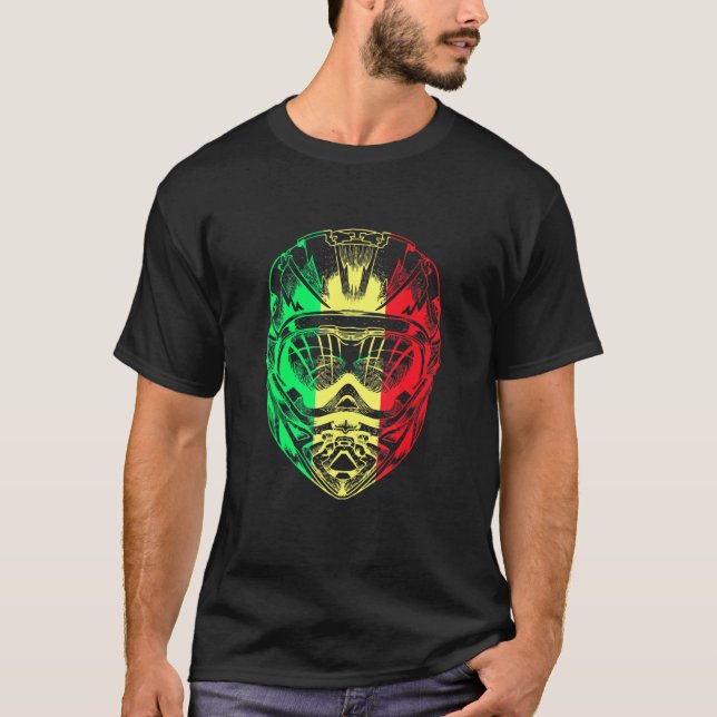Mountain Bike Motorcycle Helmet Senegal Flag T-Shirt (Front)