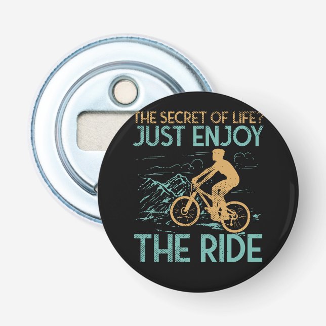 Mountain Bike Mountain Biker Bottle Opener (Front)