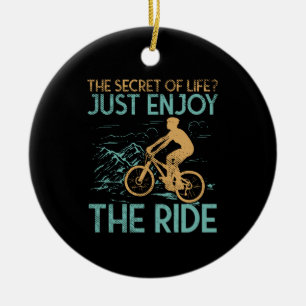 Mountain Bike Mountain Biker Ceramic Tree Decoration