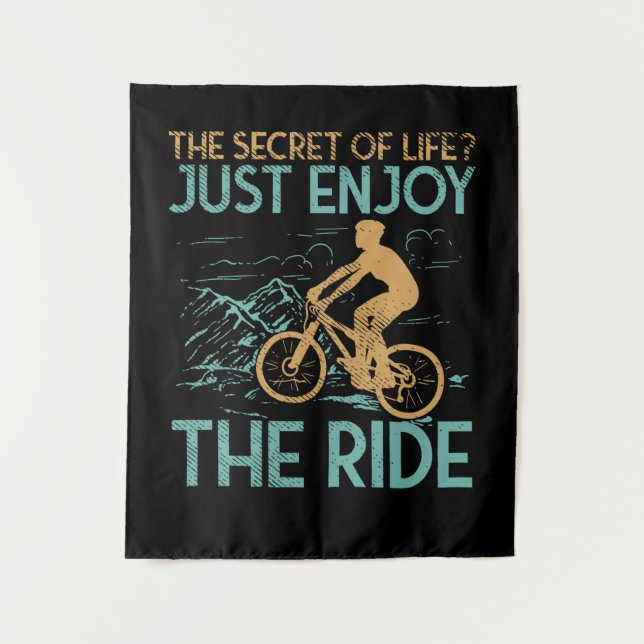 Mountain Bike Mountain Biker Tapestry (Front)