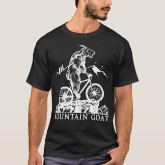 Mountain Bike Mountain Goat Riding Bicycle Cycling T-Shirt