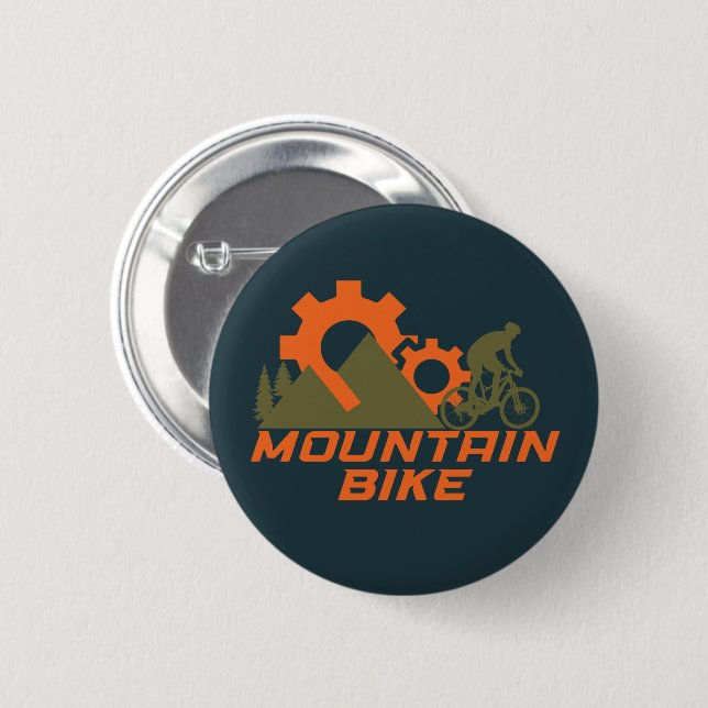 Mountain bike mountainbike 6 cm round badge (Front & Back)