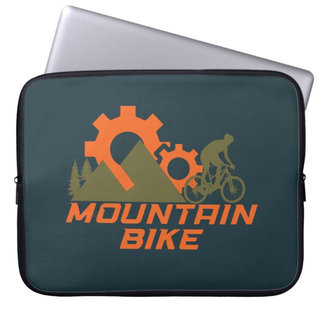 Mountain bike mountainbike laptop sleeve (Front)