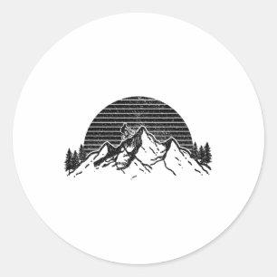Mountain Bike Mtb Bicycle Cycling Downhill Biking Classic Round Sticker