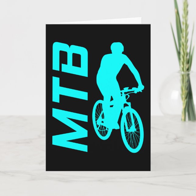 Mountain Bike MTB Bike Mountain Biker Gift Card (Front)