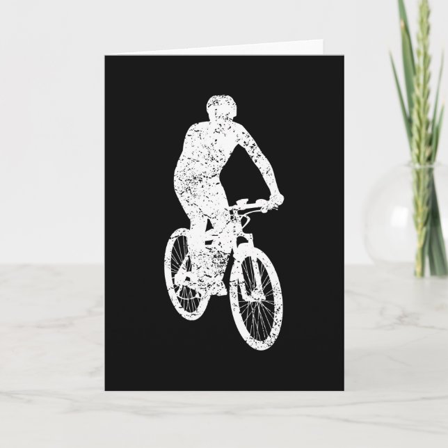 Mountain Bike MTB Bike Mountain Biker Retro Gift Card (Front)