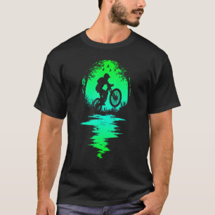 Mountain Bike Mtb Biking Cycling Sunset Silhouette T-Shirt