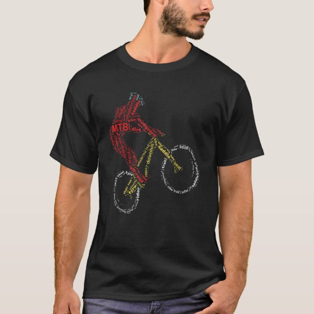 Mountain Bike MTB Cycling Bicycle Riding Cyclist W T-Shirt (Front)