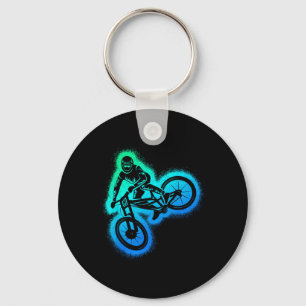 Mountain Bike Mtb Cycling Men Kids Boys Downhill B Key Ring