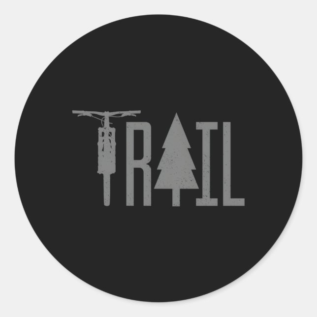 Mountain Bike Mtb Downhill Biking Cycling Biker Classic Round Sticker (Front)