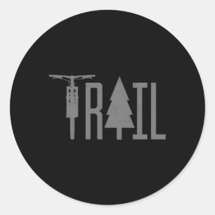 Mountain Bike Mtb Downhill Biking Cycling Biker Classic Round Sticker