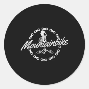 Mountain Bike - Mtb Downhill Biking Cycling Biker Classic Round Sticker