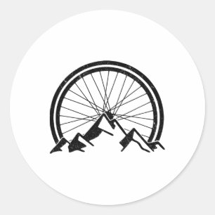 Mountain Bike Mtb Downhill Biking Cycling Biker Classic Round Sticker
