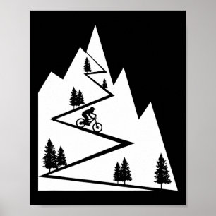 Mountain Bike - Mtb Downhill Biking Cycling Biker Poster